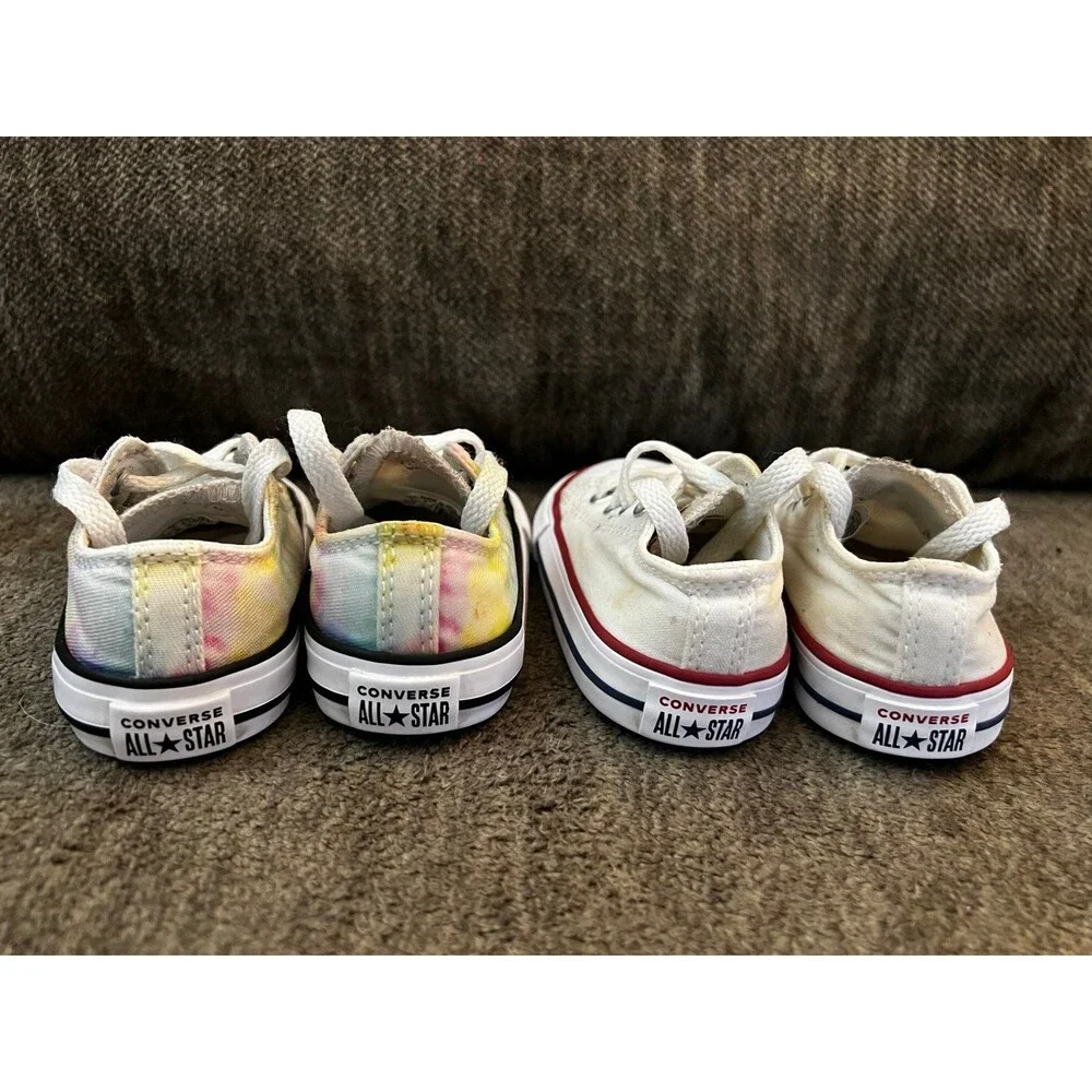 Toddler Shoes Lot Size 5C Converse White Tie Dye Puma Rainbow 3 Pairs GUC